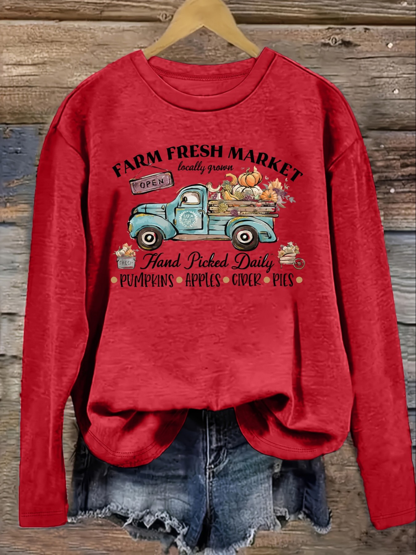 Women's Casual Long Sleeve Cre - Farming & Agriculture Word Stacks review and price