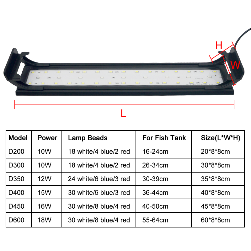 Aquarium LED Light for 16-64CM - Plant Growth Regulator review and price